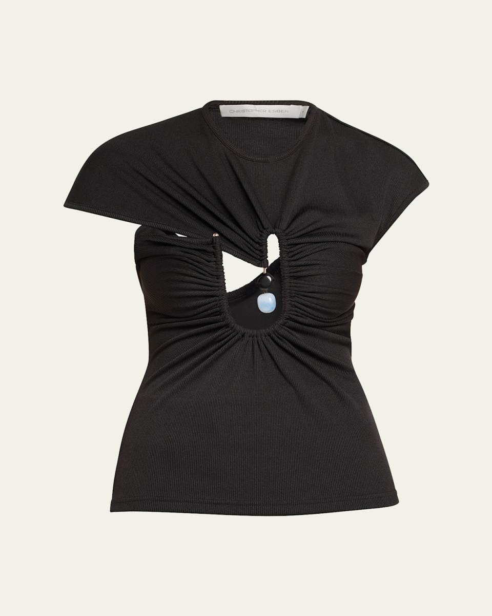 Helix Crystal Ribbed Tee